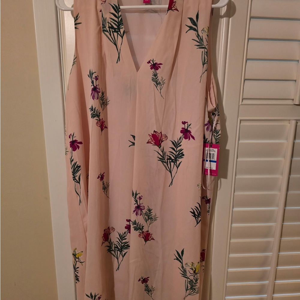 Vince Camuto Floral Maxi Dress - Pink and Green